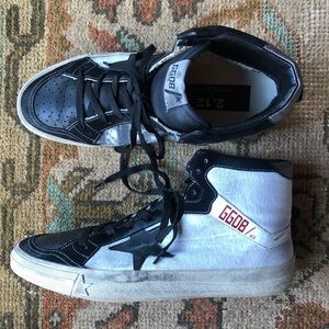 Golden Goose High Top Black Leather And Canvas High Top 2.12 Size 41